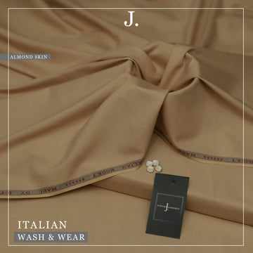 J. Italian Toyobo Wash & Wear  Premium Suiting - Almond Brown
