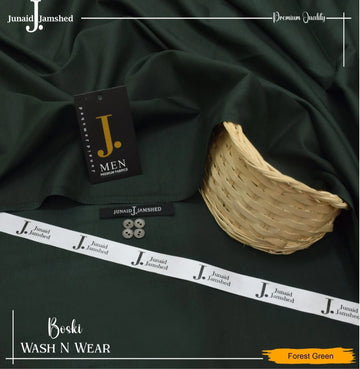 J. Italian Toyobo Wash & Wear  Premium Suiting - Forest Green