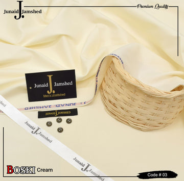 J. Italian Toyobo Wash & Wear  Premium Suiting - Creame